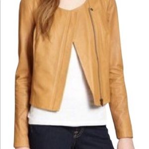 Joie small cognac leather jacket